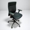 Chaise à roulette Dauphin tissus noir ergonomique promo