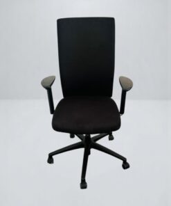 Chaise à roulette Klöber Metric noir Synchro