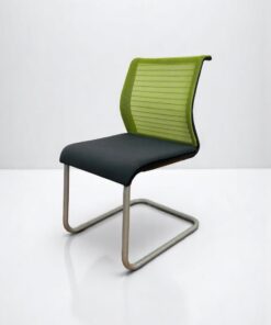 Chaise Visiteur Steelcase Think – Piètement Luge – Vert