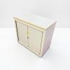 Armoire basse blanche Arfeo finition chêne 80x74cm