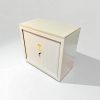 Armoire basse blanche finition chêne 80x74cm