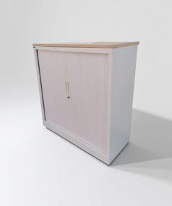 Armoire basse blanche magencia 100x100cm sans clé