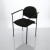 Chaise visiteur avec accoudoirs empilable tissus
