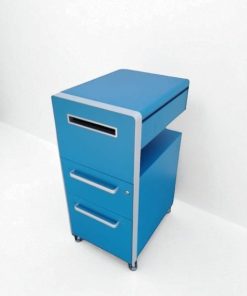 Meuble caisson de rangement Bisley mobile bleu