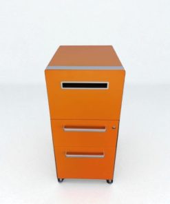Meuble caisson de rangement Bisley mobile orange