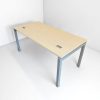 Bureau droit Columbia 160x80cm passe câble
