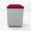 Caisson Bas à Roulette Actiu avec Assise Rouge