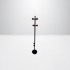 Porte manteau noir finition rouge 6 patères Genius