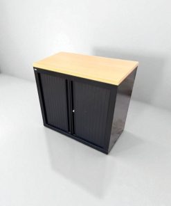 Armoire basse Vinco 80x74cm finition chêne