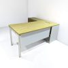 Bureau d'angle 160X170cm avec armoire et passe câble Steelcase