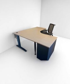 Bureau d'angle 200x200cm avec 2 caisson 3 tiroirs