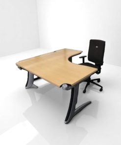 Bureau d'angle Steelcase avec caissons 160x160cm