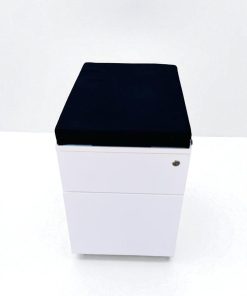 Caisson à roulette Magencia blanc avec top tissus noir