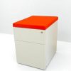 Caisson à roulette Magencia blanc avec top tissus orange