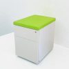 Caisson à roulette Magencia blanc avec top tissus vert