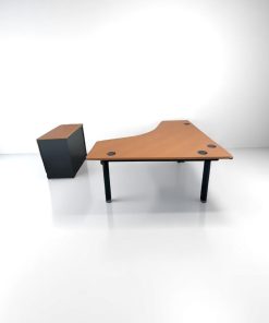 Ensemble bureau angle 160x160cm avec armoire basse promo