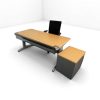  Bureau droit Steelcase 160x80cm piétement I