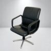 Lot 2 Chaises visiteur cuir pivotante