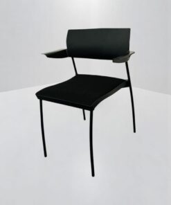 Lot 2 chaises visiteur kinnarps noir en tissus promo