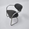 Lot 3 Chaise Effezeta Italy en cuir visiteur