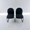 Lot chaise luge tissus noir promo
