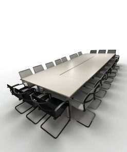 Table de Réunion Rectangulaire pour Plus de 20 Personnes