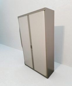 Armoire haute Steelcase bi-color grise 120x200cm
