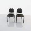 Chaise visiteur simili cuir iltaly empilable promo