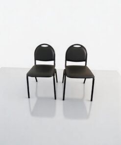Chaise visiteur simili cuir iltaly empilable promo