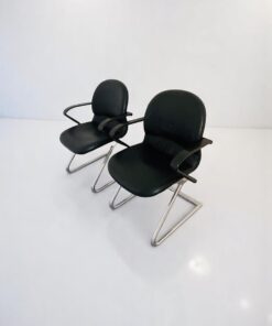 Ensemble chaise visiteur cuir König + Neurath