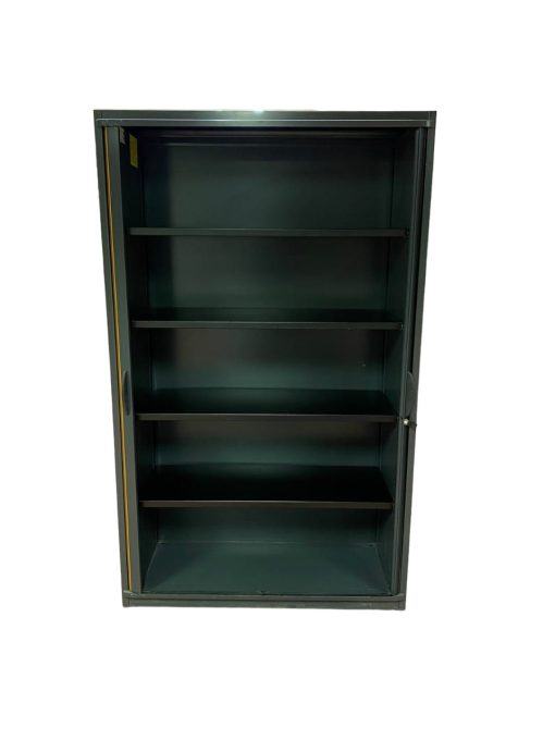 Armoire haute Steelcase 120x200cm bi-color gris marron – Image 3