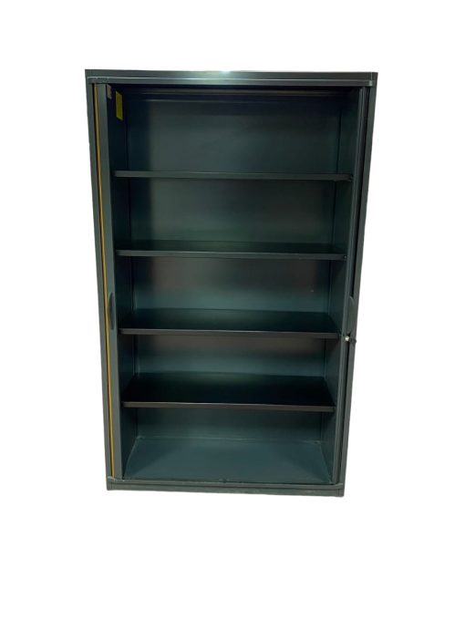 Armoire haute Steelcase 120x200cm bi-color gris marron – Image 4