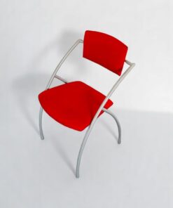Chaise visiteur accueil rouge – PROMO
