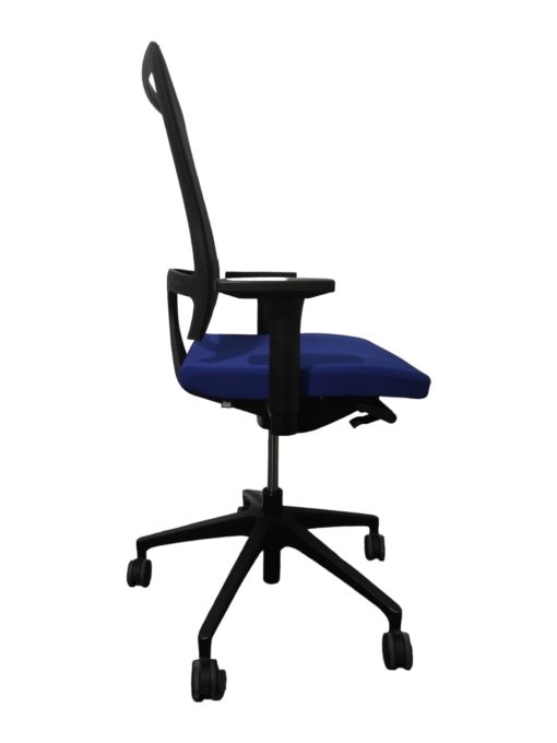 Chaise à roulette SEDUS OPEN MIND bleu soutien lombaire – Image 3
