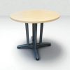 Table ronde Strafor 80cm finition chêne