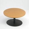 Table ronde haute ajustable chêne piétement Ovale