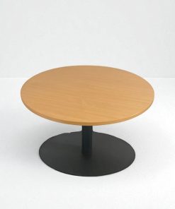 Table ronde haute ajustable chêne piétement Ovale