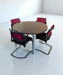 Table ronde sur pieds Haworth 120cm 4 personnes