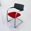 Fauteuil Vitra vis à vis luge visiteur inox