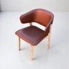 Fauteuil Wolfgang design Luca Nichetto en Chêne finition cuir