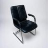 Fauteuil simili cuir chromé luge promo