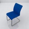 Lot 2 Chaise visiteur luge bleu Steelcase