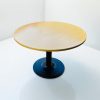 Table ronde bois piètement tulipe noir métal 110cm