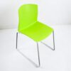 Chaise visiteur design piètement Traîneau vert