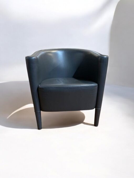 Fauteuil Rich Antonio Citterio édition Moroso 1989 en cuir Bleu