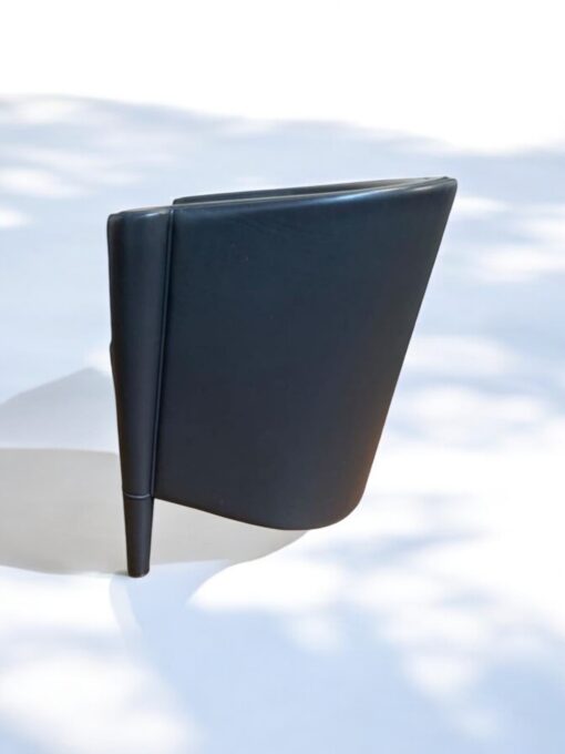 Fauteuil Rich Antonio Citterio édition Moroso 1989 en cuir Bleu – Image 4