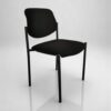 Lot Chaise visiteur promo tissus noir