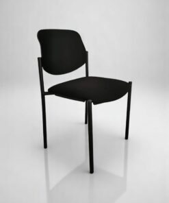 Lot Chaise visiteur promo tissus noir