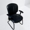 Siege simili cuir pivotant noir promo