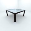 Table de réunion bois & verre Macé 150x150cm